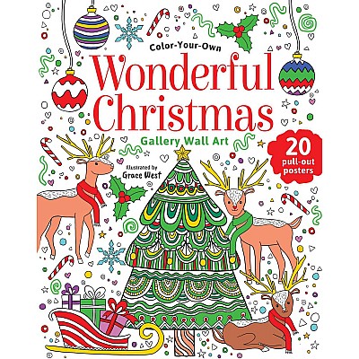 Wonderful Christmas: Coloring Book: Color-Your-Own Gallery Wall Art