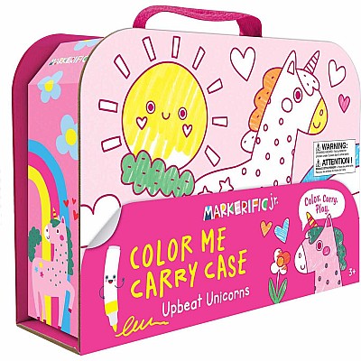Markerific Jr.: Upbeat Unicorns: Color Me Carry Case with coloring book, stickers, markers and pencil case!