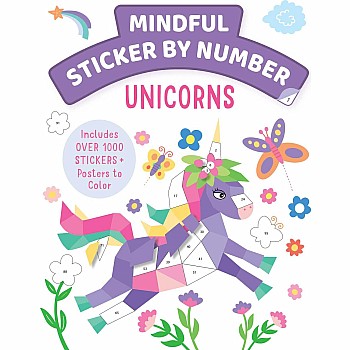 Mindful Sticker By Number: Unicorns