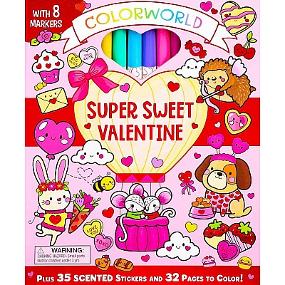 ColorWorld: Super Sweet Valentine: Plus 35 Stickers and 32 Pages to Color!