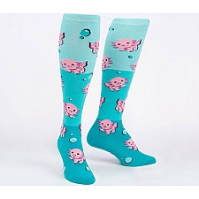 Dancing Axolotl Knee Socks
