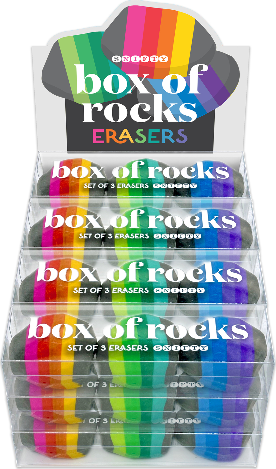 Box of Rocks Erasers