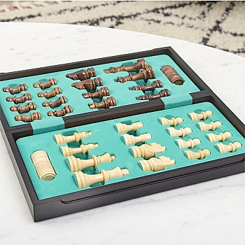 Cardinal Legacy Deluxe Wooden Chess and Checkers