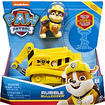 PAW Patrol, Rubble’s Bulldozer Vehicle with Collectible Figure, for Kids Aged 3 and Up