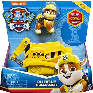 PAW Patrol, Rubble’s Bulldozer Vehicle with Collectible Figure, for Kids Aged 3 and Up