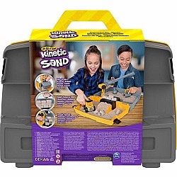 Kinetic Sand, Construction Site Folding Sandbox Playset with Vehicle and 2Lbs Sand