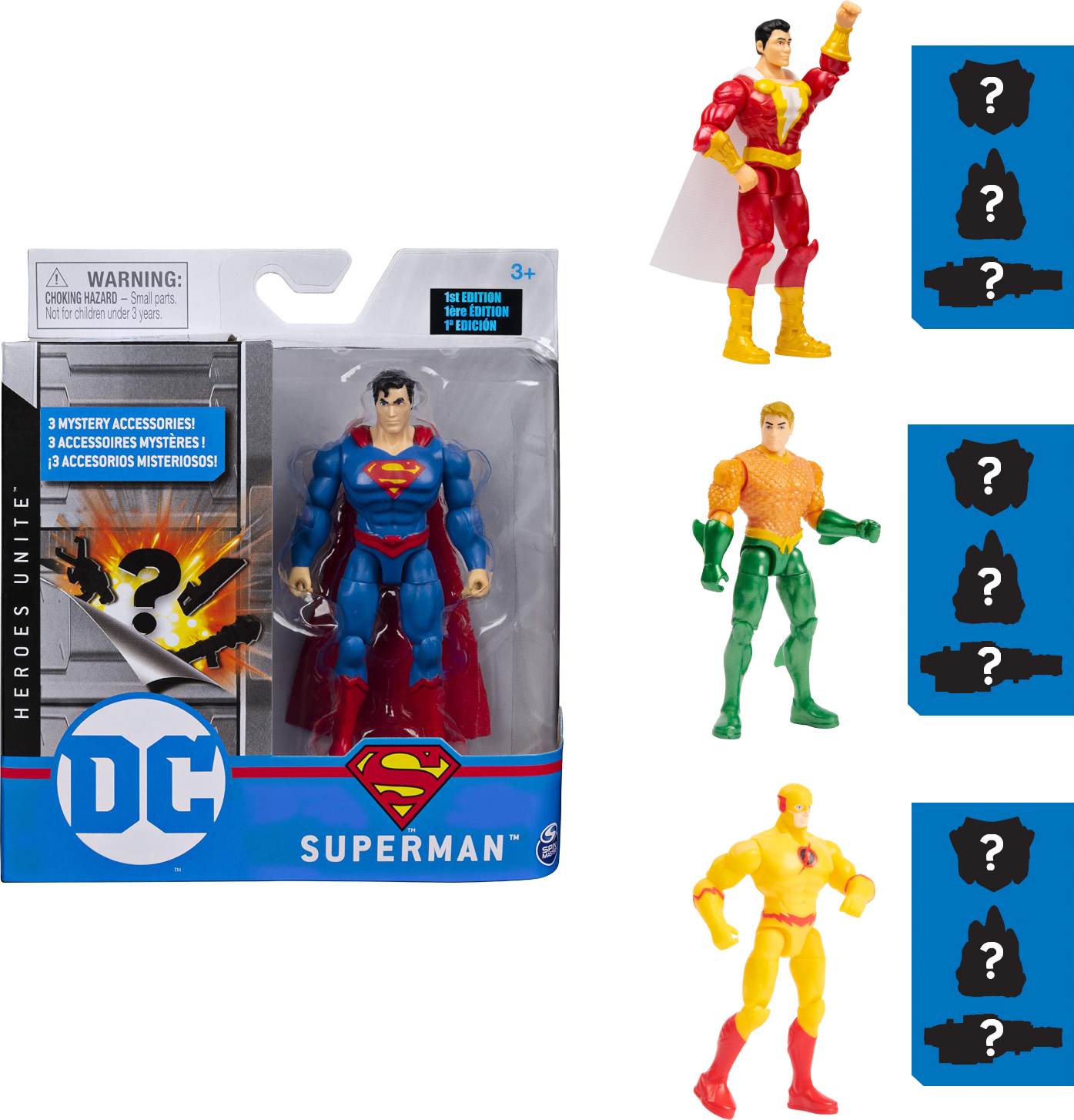 DC Comics, 4-Inch SUPERMAN Action Figure with 3 Mystery Accessories,  Adventure 1 - Givens Books and Little Dickens