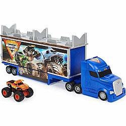 Monster Jam Official 2-In-1 Transforming Hauler Playset with Exclusive 1:64 Scale El Toro Loco Die-Cast Monster Truck