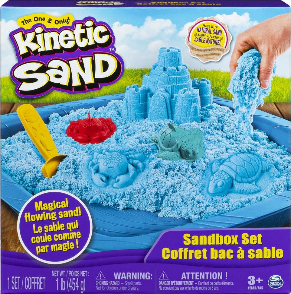 Kinetic Sand, 1lb Sandbox Playset (blue) - Givens Books and Little