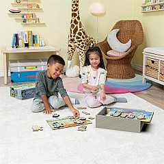 Bluey Wooden Puzzles with Bingo, Mum, and Dad Characters