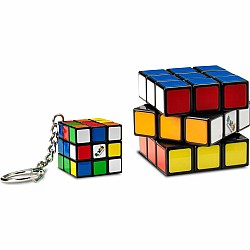 Rubik's: Classic Cube Pack, Classic 3x3 Cube with Keychain Accessory