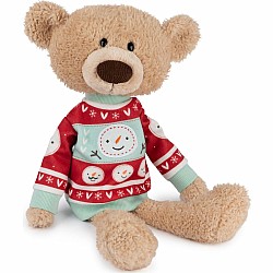 Sleigh Toothpick Bear with Holiday Sweater