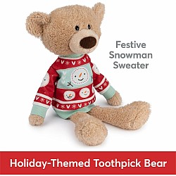 Sleigh Toothpick Bear with Holiday Sweater