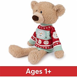 Sleigh Toothpick Bear with Holiday Sweater