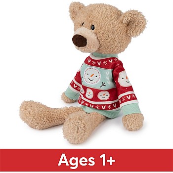 Sleigh Toothpick Bear with Holiday Sweater