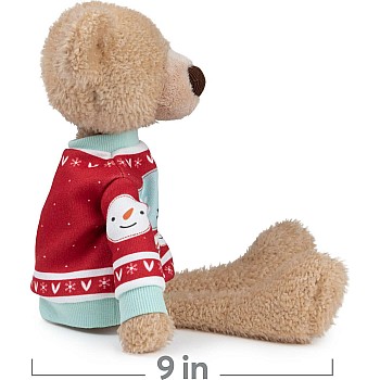 Sleigh Toothpick Bear with Holiday Sweater