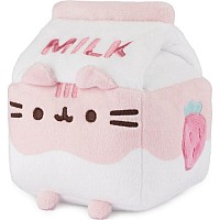 Pusheen Strawberry Milk Sip Plush - 6 in.