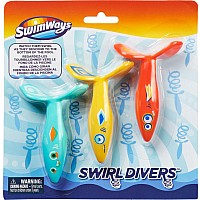 Swimways Swirl Divers Kids Toys (3 Pack) - Swimming Pool Accessories