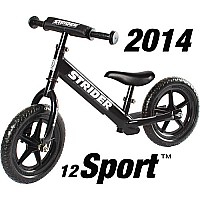 Strider 12 Sport No-Pedal Balance Bike - Black