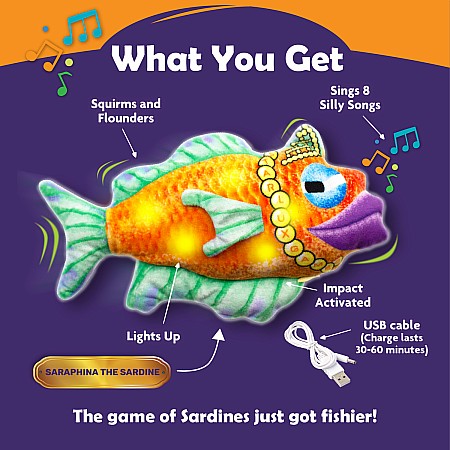 Seek and Hide Sardines - Hide as a Group with a Singing Fish! | Ages 5+, 4-16 Players | Use for Family Game Night, Birthday Par