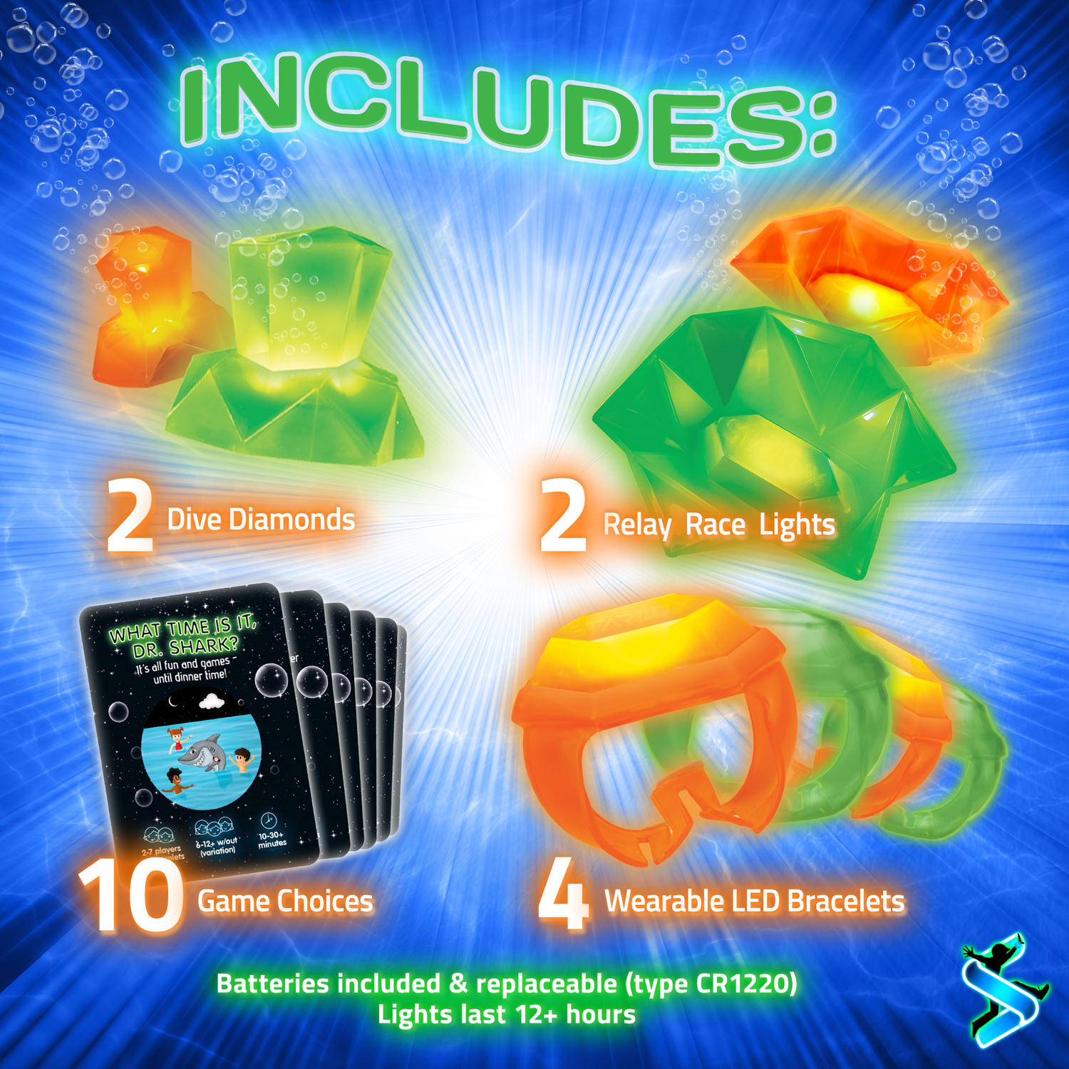 Four Glow Party Activities - Starlux Games