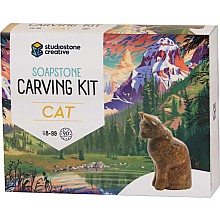 Cat Soapstone Carving Kit