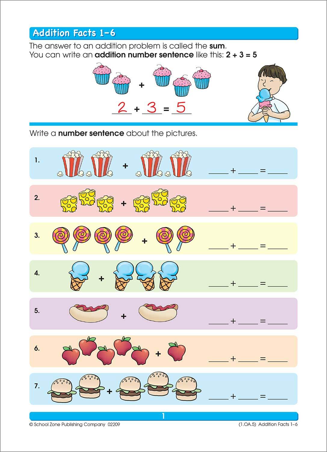 Addition & Subtraction 1-2 Deluxe Edition Workbook from School Zone ...