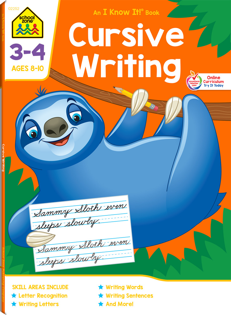 Cursive Writing 3-4 Deluxe Edition Workbook - School Zone ...