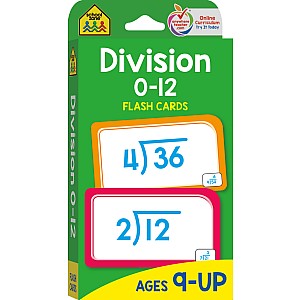 Division 0-12 Flash Cards
