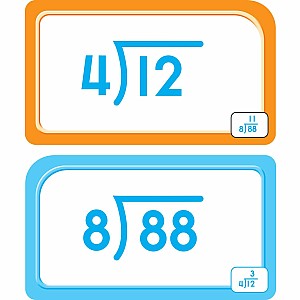 Division 0-12 Flash Cards