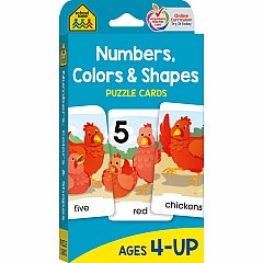 Numbers, Colors & Shapes Puzzle Cards