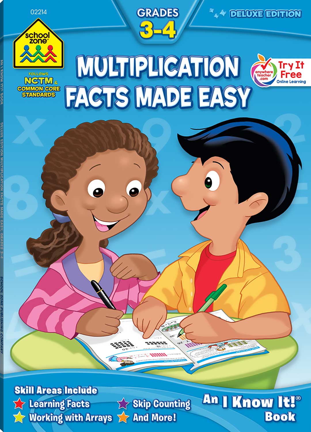 Multiplication Facts Made Easy 3 4 Deluxe Edition Workbook Kool Child