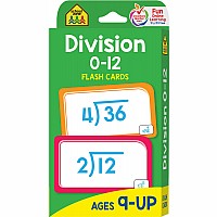 Third to Fifth Grade | Division Flash Cards 0-12