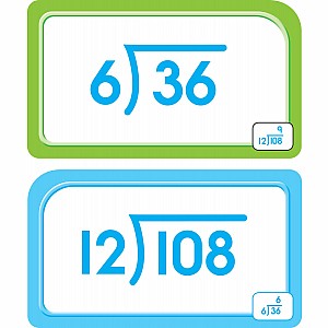 Division 0-12 Flash Cards