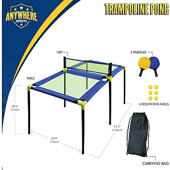 Trampoline Pong Table Tennis Set