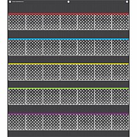 Black Polka Dots Storage Pocket Chart (32.5" X 36.5")