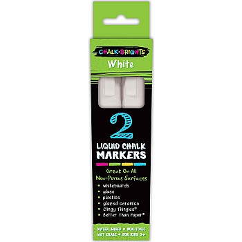 Chalk Brights White Liquid Chalk Markers - 2 Count