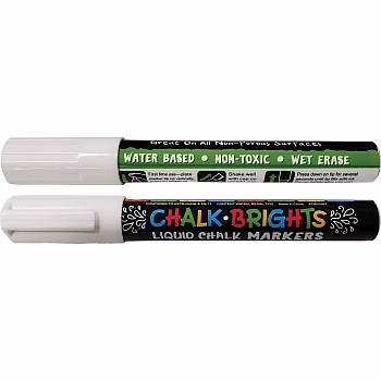 Chalk Brights White Liquid Chalk Markers - 2 Count