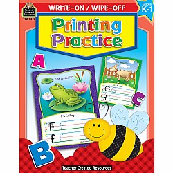 Write-On/Wipe-Off Workbook: Printing Practice (K-1)