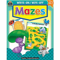 Write-On/Wipe-Off Workbook: Mazes (K-1)