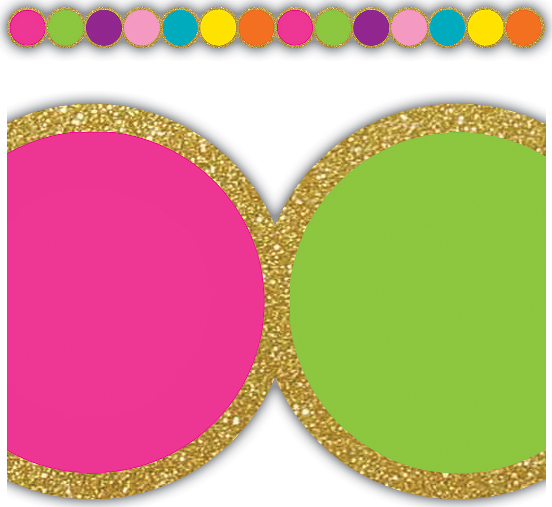 Confetti Circles Die-Cut Border Trim from Teacher Created Resources ...