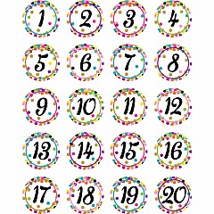 Confetti Numbers Stickers