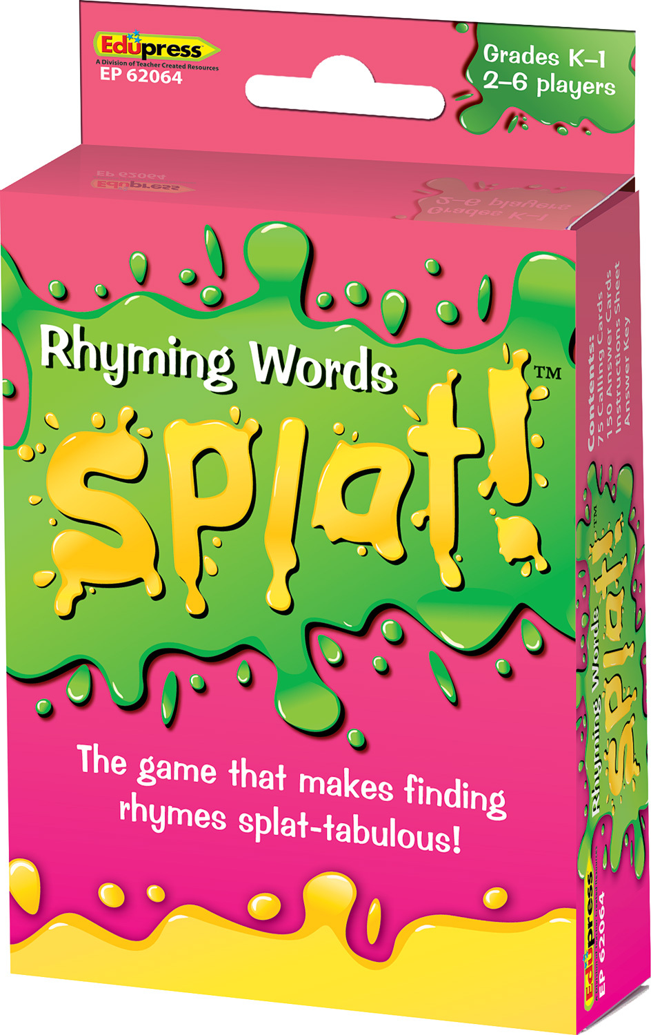 Rhyming Words Splat Game From Teacher Created Resources School Crossing