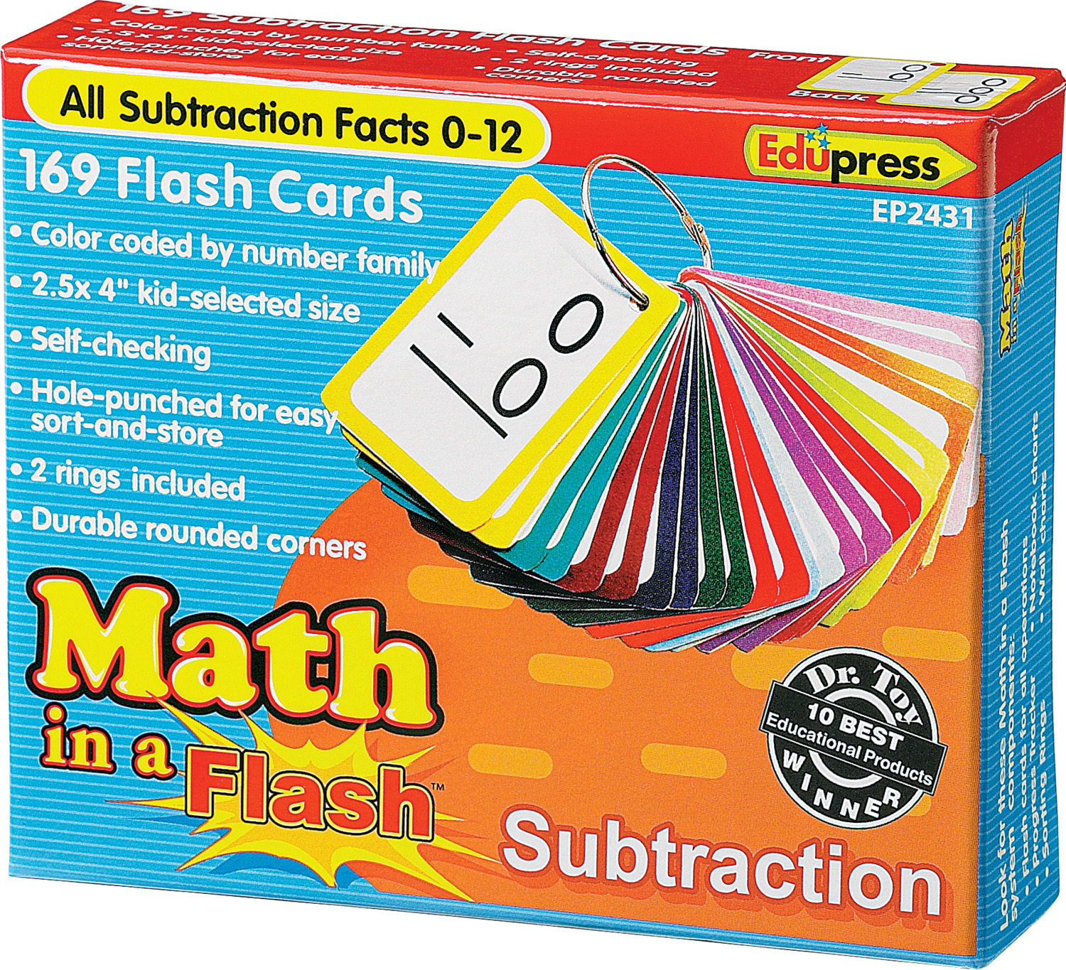 Math In A Flash Cards Subtraction from Teacher Created Resources