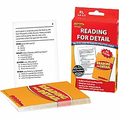 Reading Comprehension Practice Cards: Reading For Detail (Red Level)