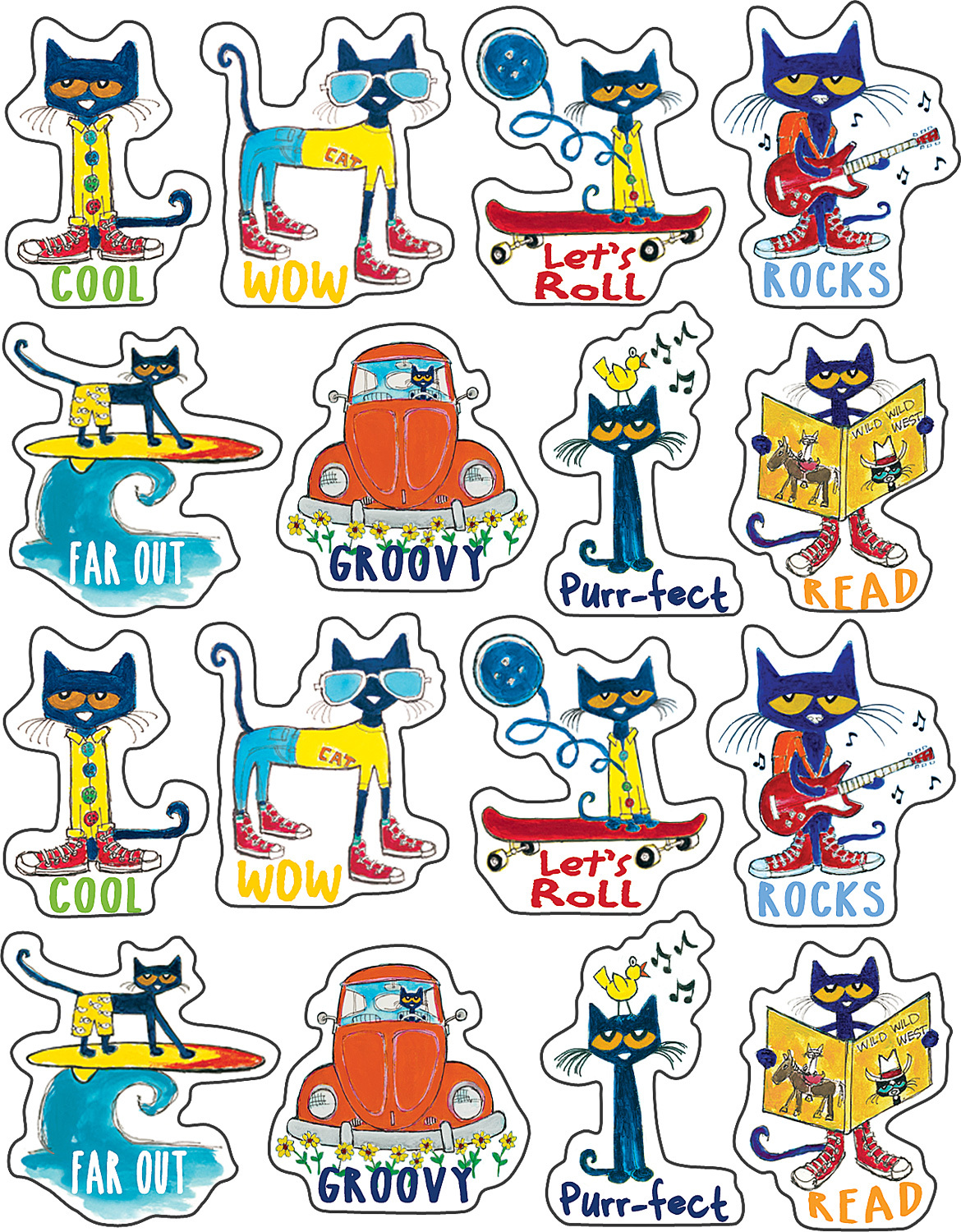 Pete The Cat Stickers from Teacher Created Resources - School Crossing