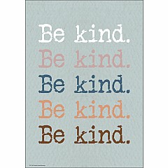 Be Kind. Be Kind. Be Kind. Positive Poster