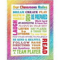 Colorful Scribble Our Classroom Rules Chart