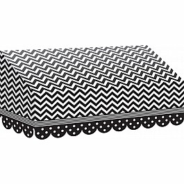 Black  White Chevrons And Dots Awning