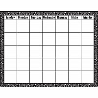 Black & White Crazy Circles Calendar Chart